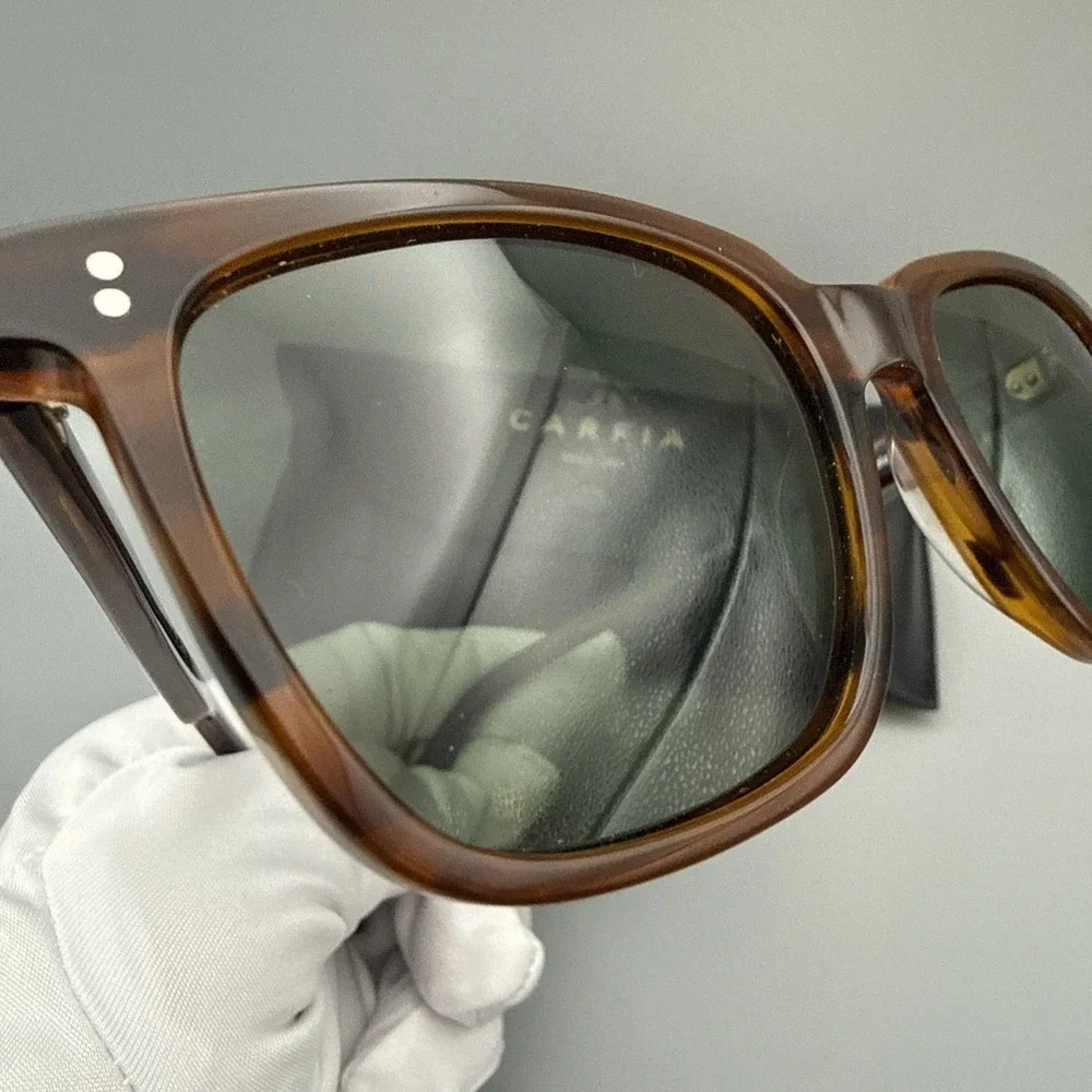 Carfia CA5354 Polarized Authentic Italian Sunglasses Tortoise Frame/Green & Case